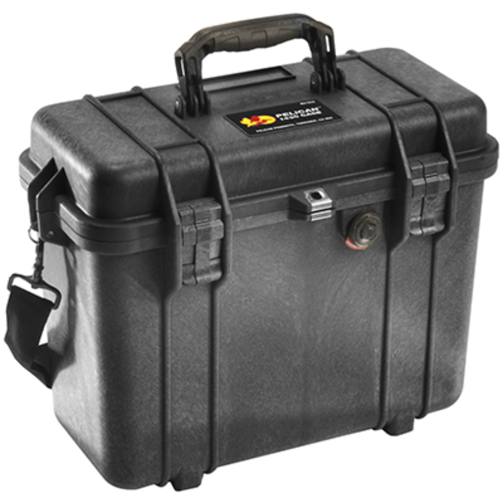 Pelican 1430 1430-001-110 Protector Top Loader Case, No Foam, Black, Front View