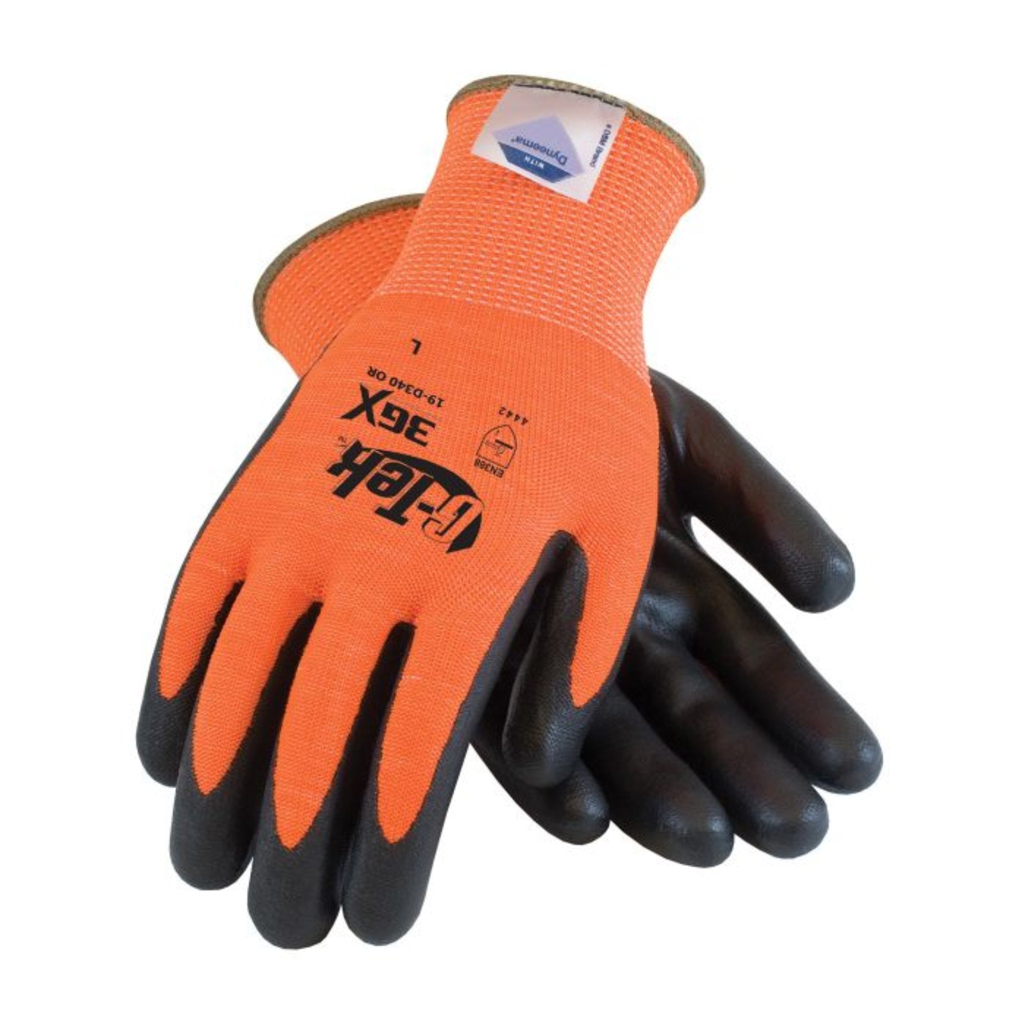 PIP G-Tek Eco Series 19-D340OR Dyneema Diamond 2.0 Blended Glove with Nitrile Coating, Orange, Pair of 12, Image 2