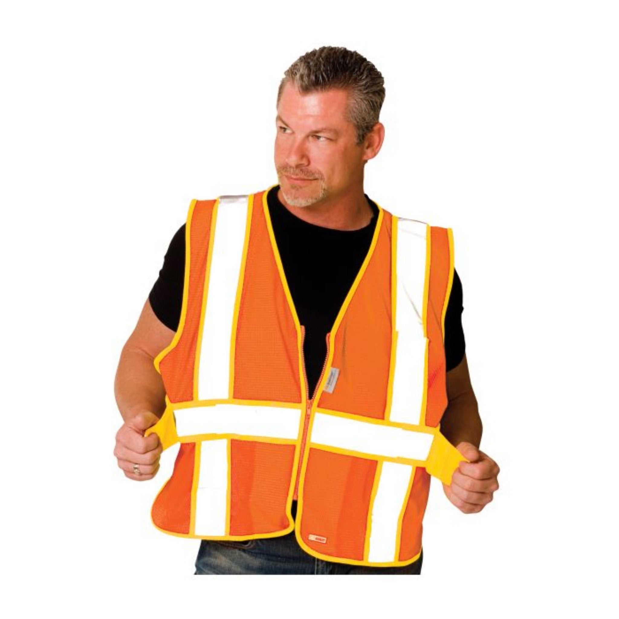 PIP 302-USV5 ANSI Type R Class 2 Expandable Two-Tone Mesh Vest, 1 Each, Main Image