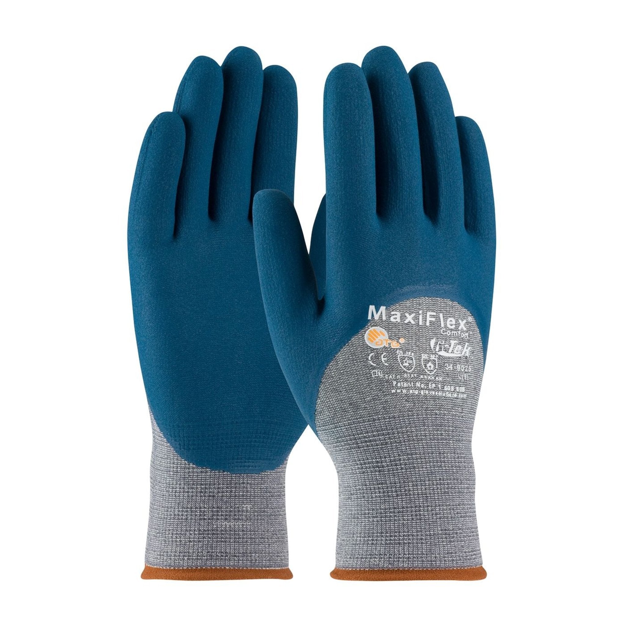 PIP ATG 34-9025 MaxiFlex Comfort Gloves 3/4 Coat Nitrile Micro Foam, Cobalt Blue, Pair of 12, Main Image