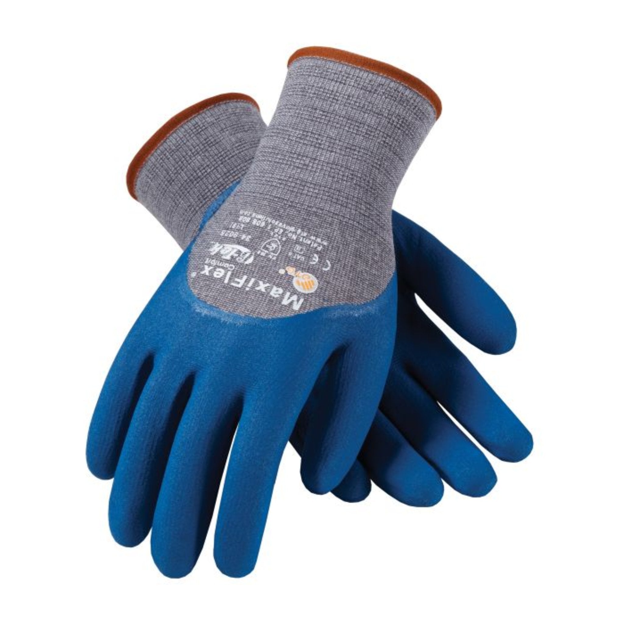 PIP ATG 34-9025 MaxiFlex Comfort Gloves 3/4 Coat Nitrile Micro Foam, Cobalt Blue, Pair of 12, Main Image 2