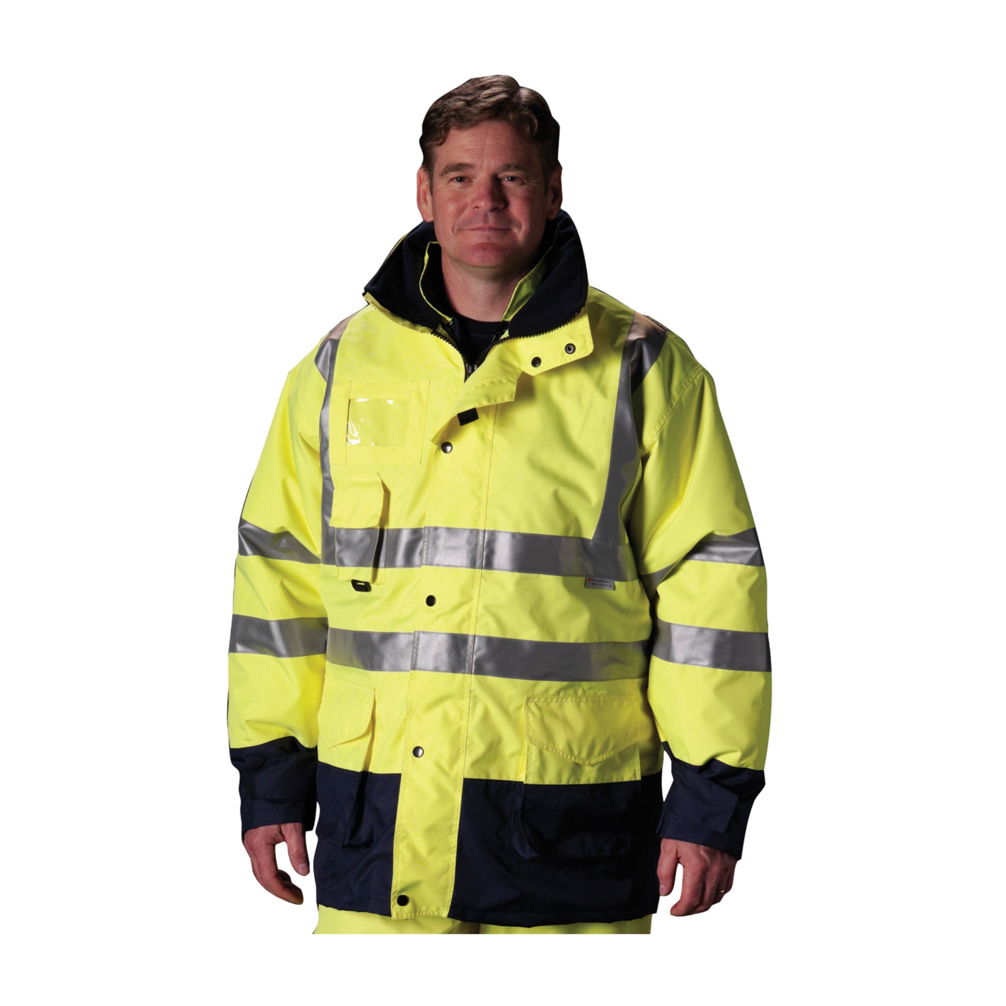 PIP 343-1756-YEL ANSI Type R Class 3 7-in-1 All Conditions Coat with Inner Jacket and Vest Combination, Hi Vis Yellow, 1 Each, Image 5