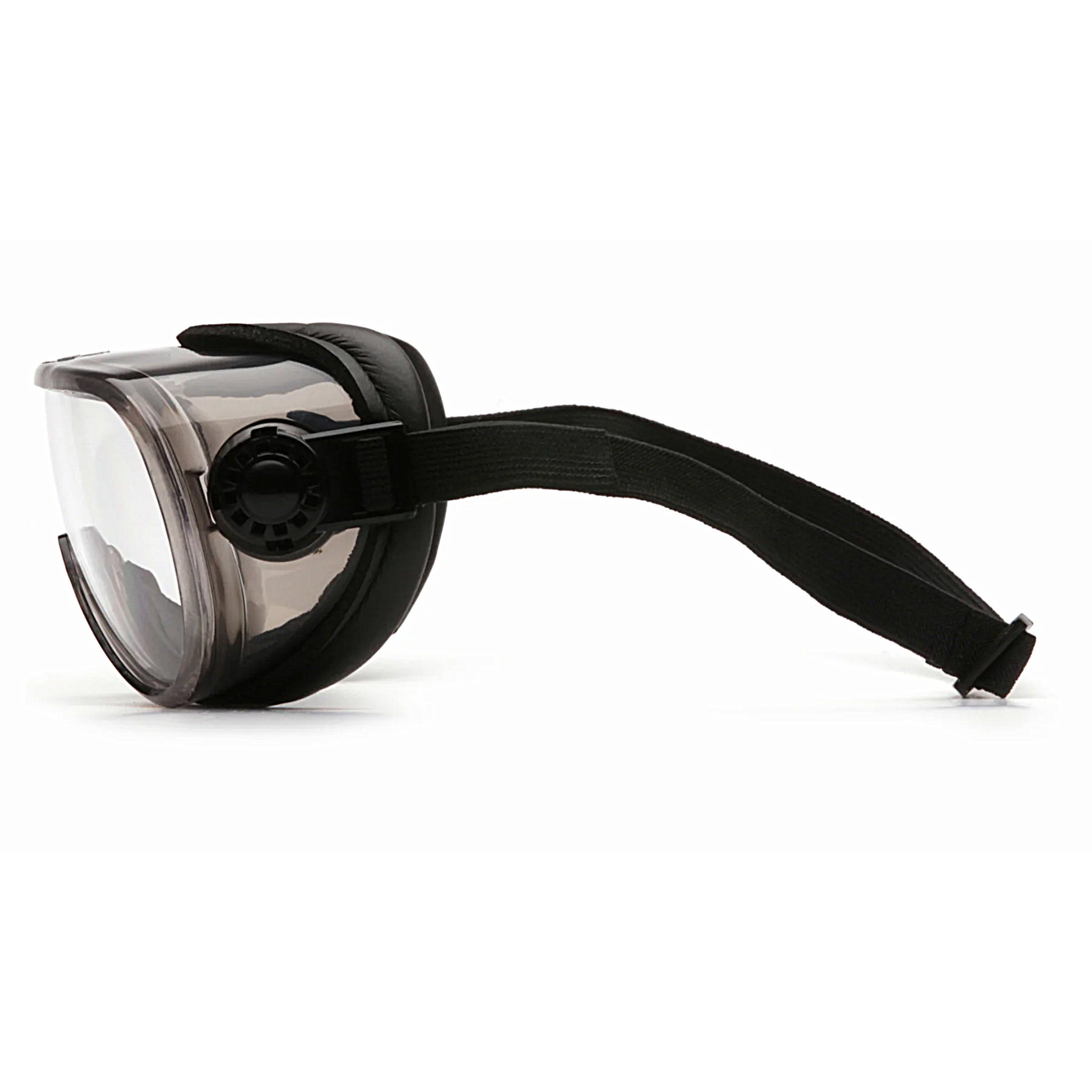 Pyramex G404T Top Shelf Chemical Splash Goggle Foam Padded, Clear, H2X Anti-fog, Right Side View