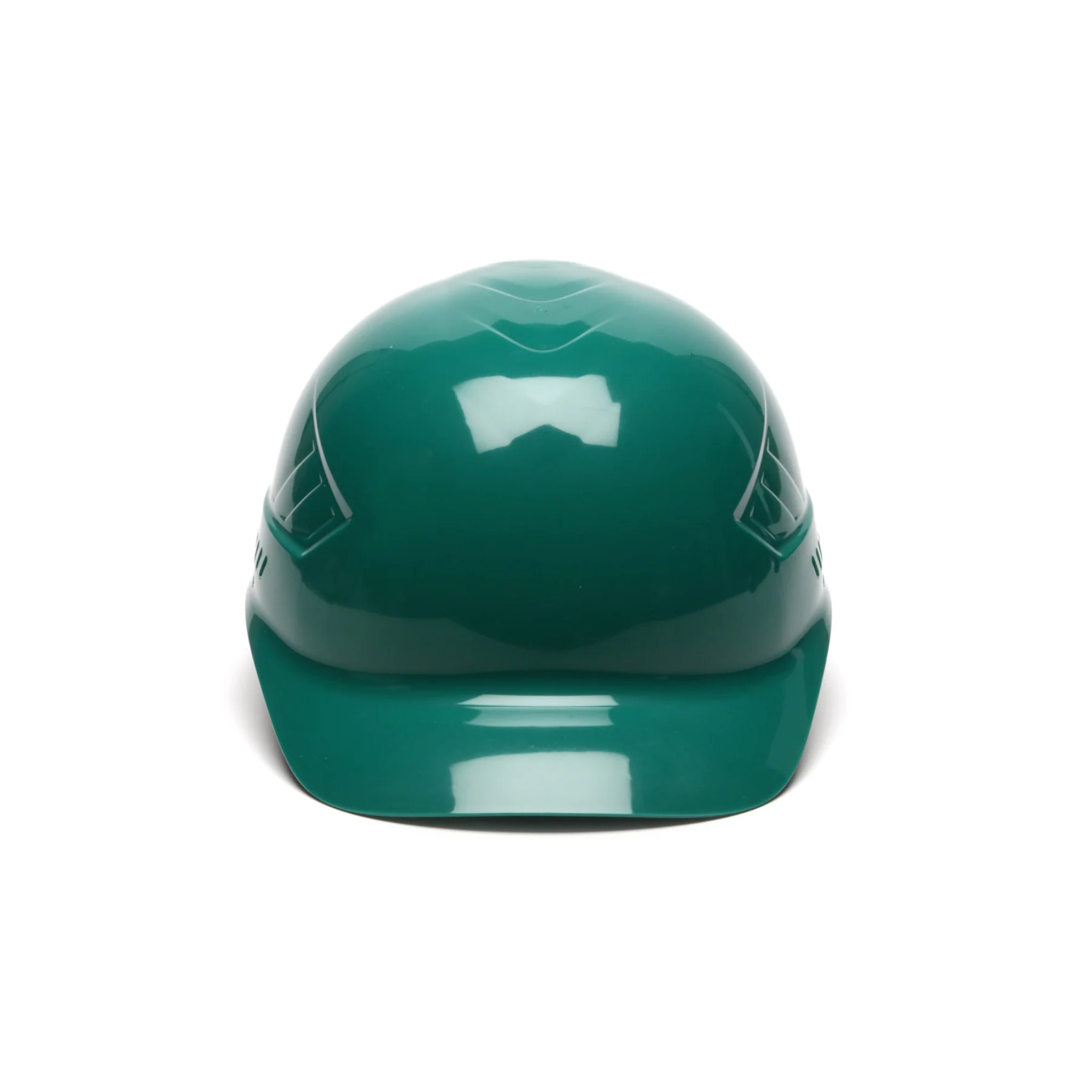 Pyramex Ridgeline HP400 Series Bump Cap, 4 Point Glide Lock Suspension, Green, Front View