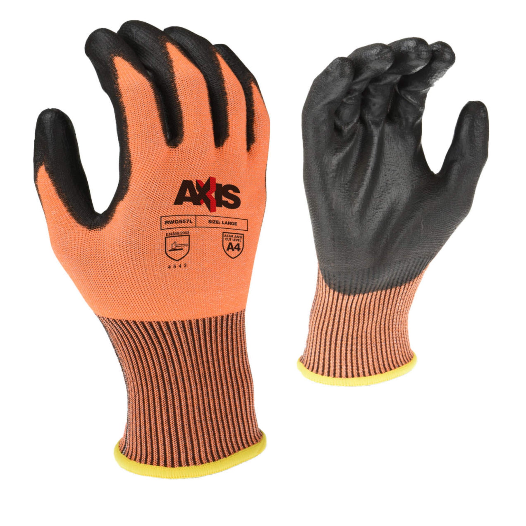 Radians RWG557 AXIS Cut Protection Level A4 High Tenacity Nylon Glove, Main Image