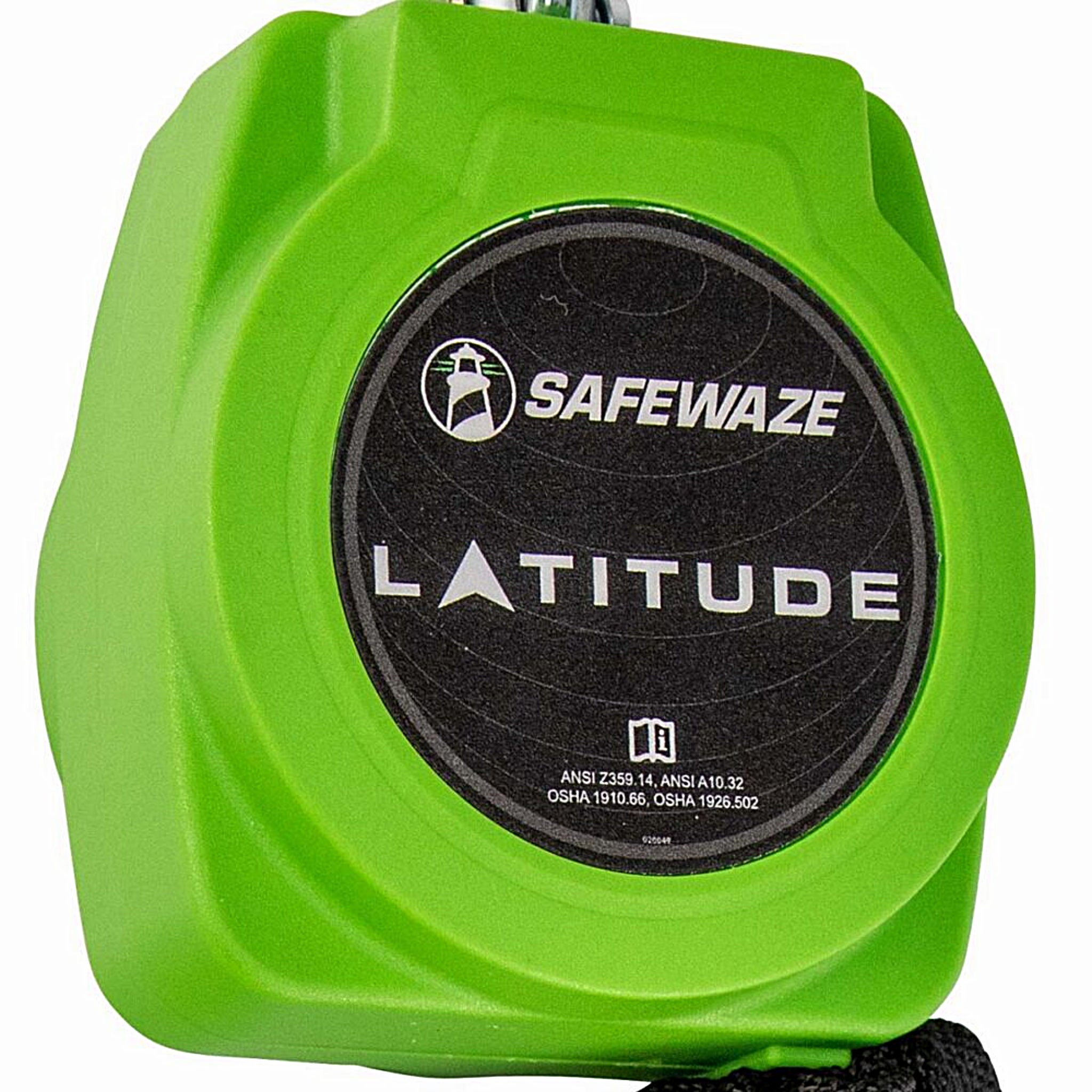 SafeWaze 019-5044 Latitude 6' Single Web SRL-P, Carabiner, Front View