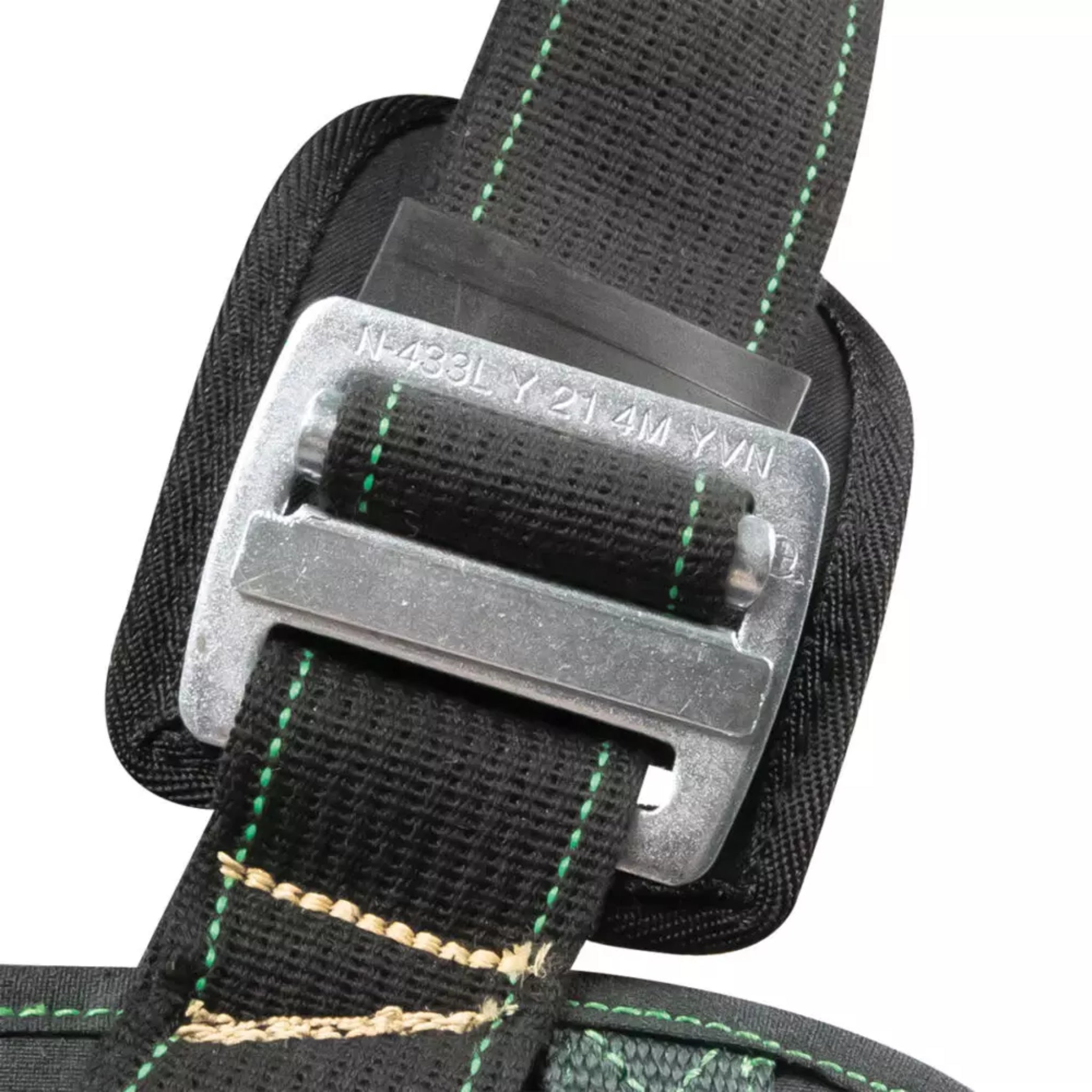 Safewaze 020-134 Series Arc Flash Construction Harness, 3D, MB Chest, TB Legs, slide detail