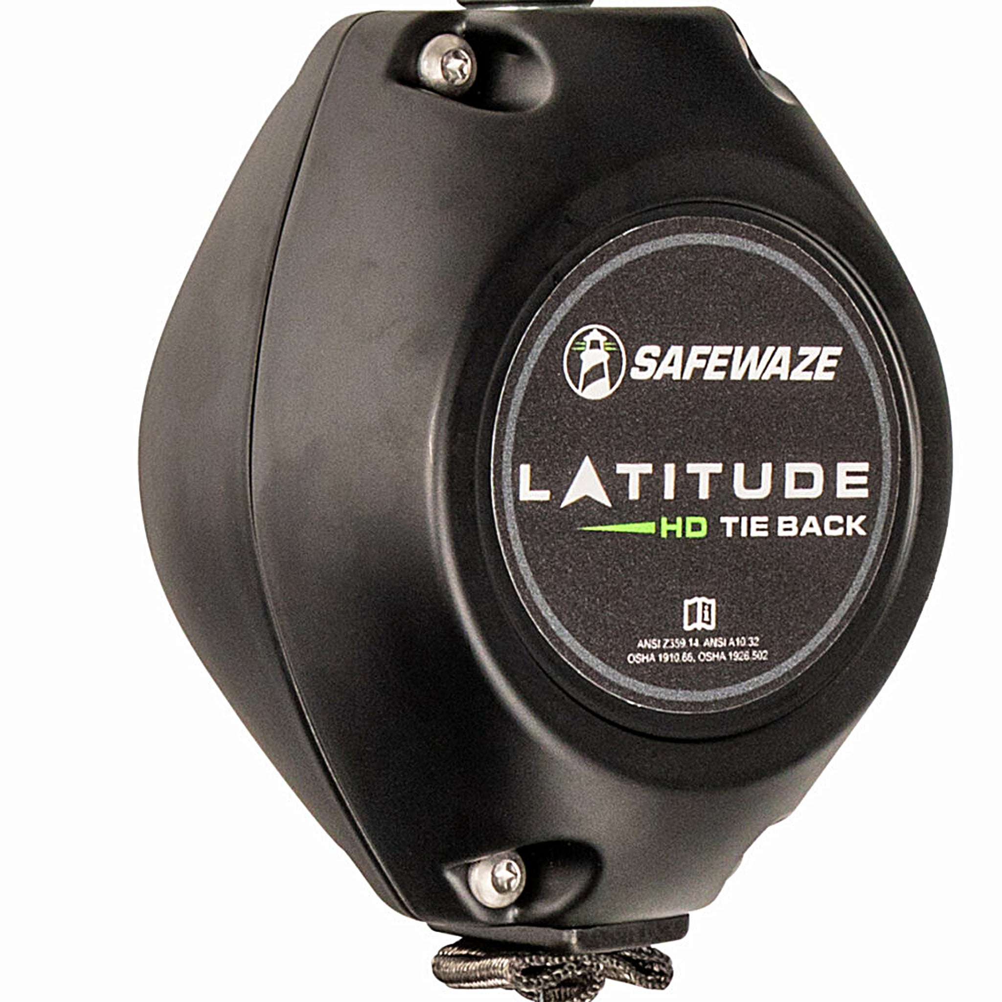 SafeWaze FS-FSP1411-W Latitude HD 11' Single Web SRL-P, Carabiner, Snap Hook, Front View