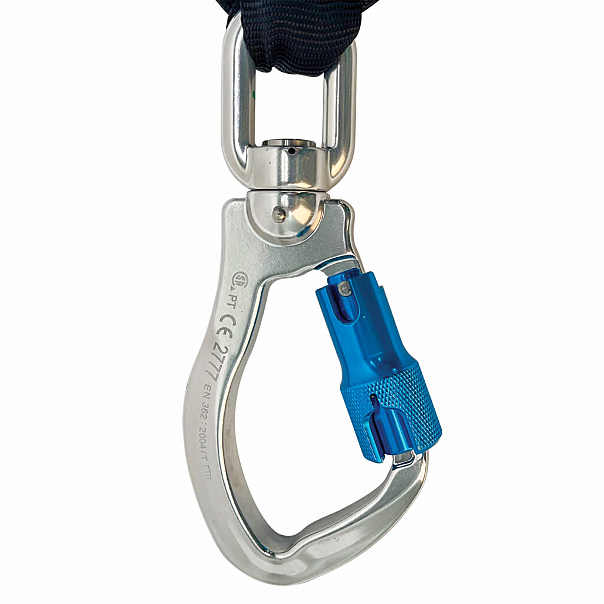 SafeWaze FS-FSP90 Series Northstar Classic LE Cable SRL - ANSI Z359.14-21, anodized aluminum swivel carabiner