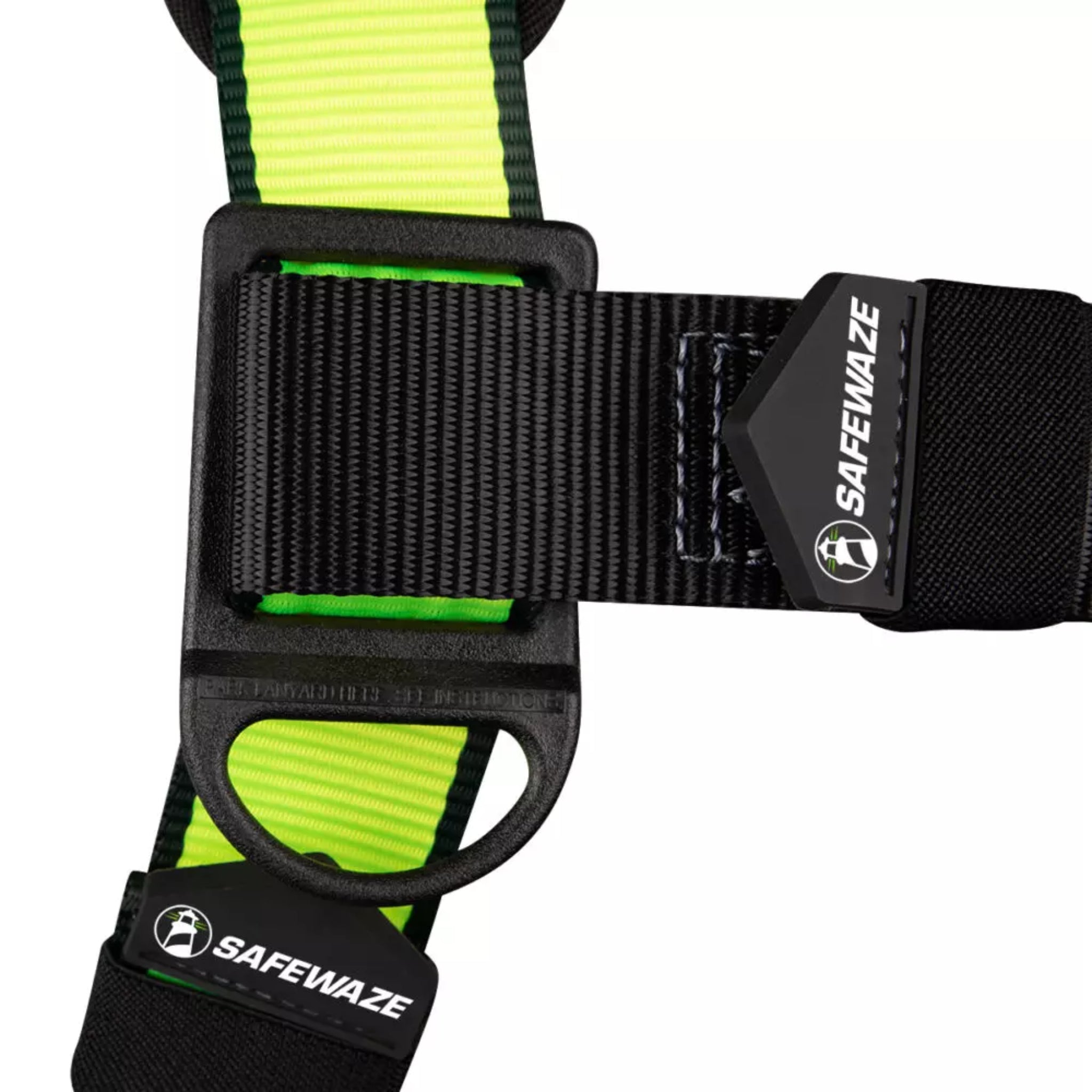 Safewaze FS185 Series PRO Full Body Harness, mating buckle detail