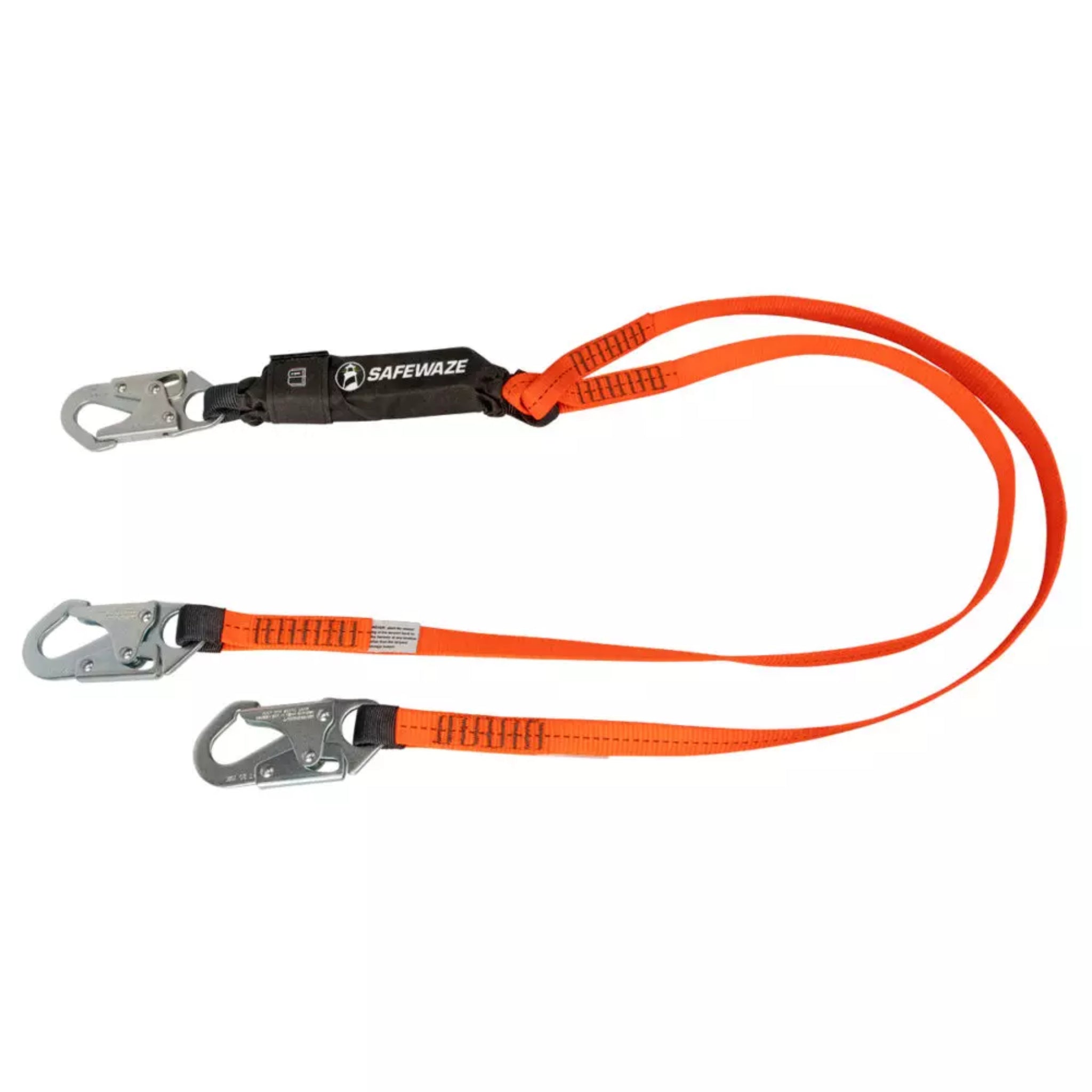 Safewaze FS88561-E V-Line 6' Energy Absorbing Lanyard, Dual Leg, Snap Hooks, main image