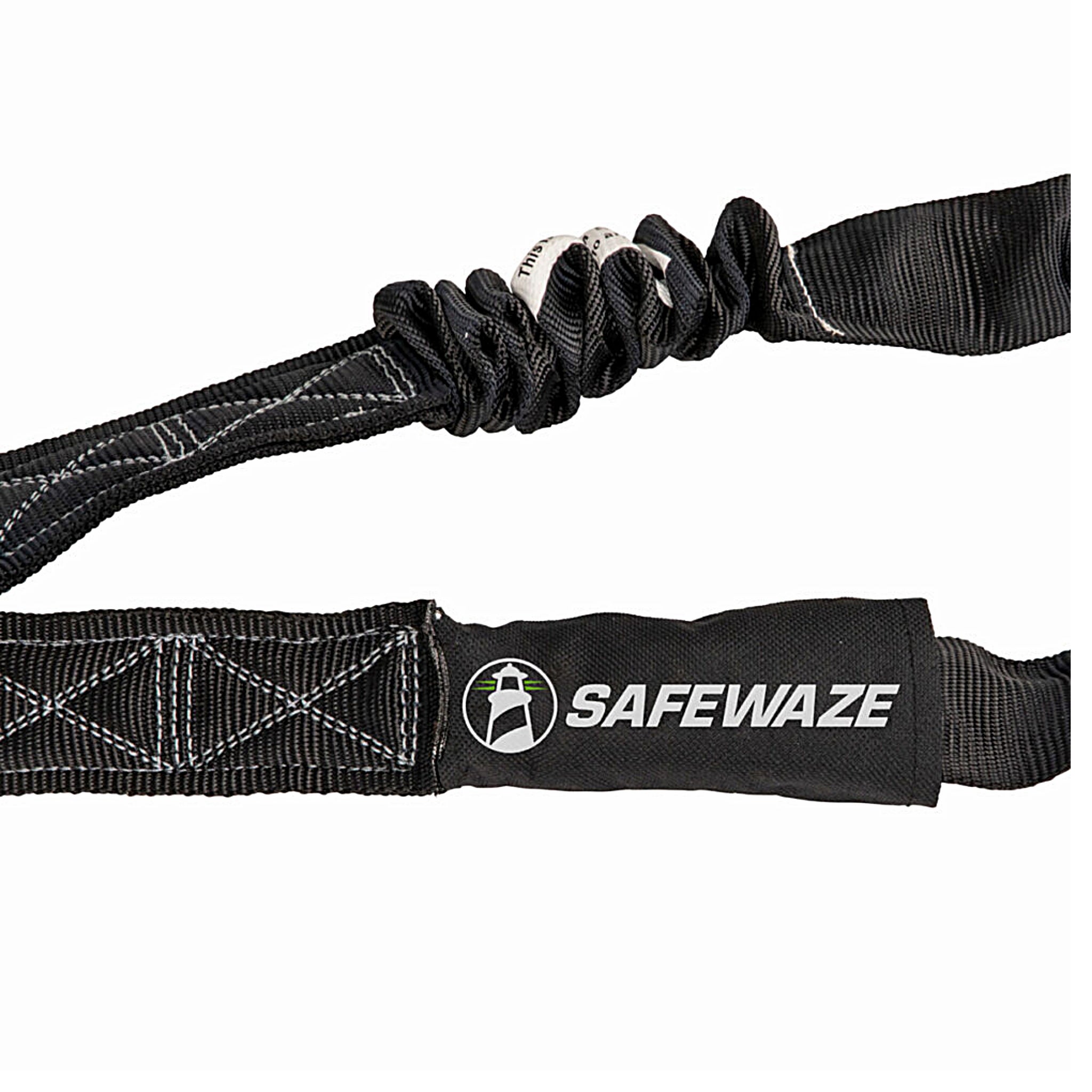 SafeWaze FS88586 V-Line 6' Internal Energy Absorbing Lanyard, Dual Leg, Rebar Hooks, Black