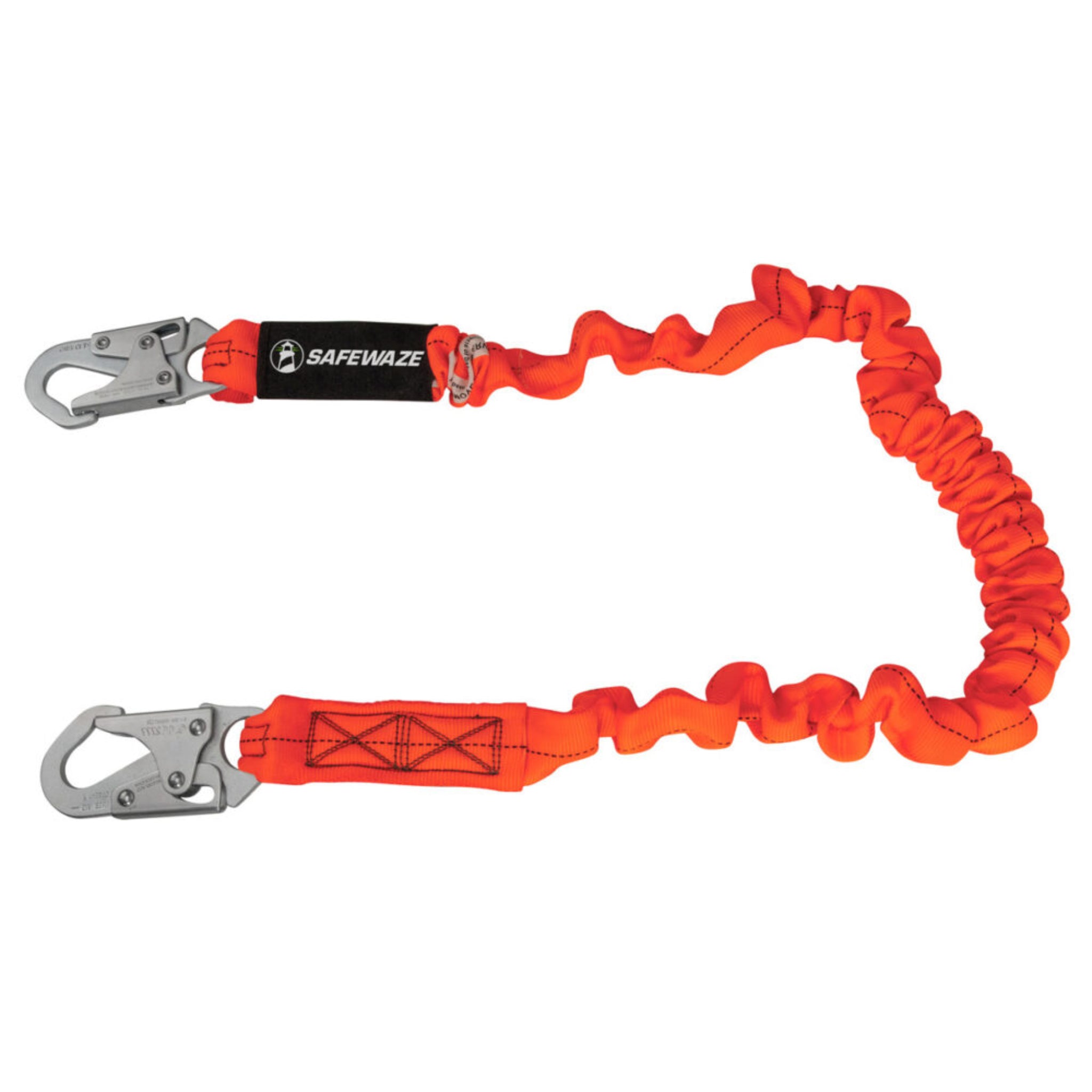 Safewaze FS88590 V-Line 6' Stretch Internal Energy Absorbing Lanyard, Snap Hook, Main Image