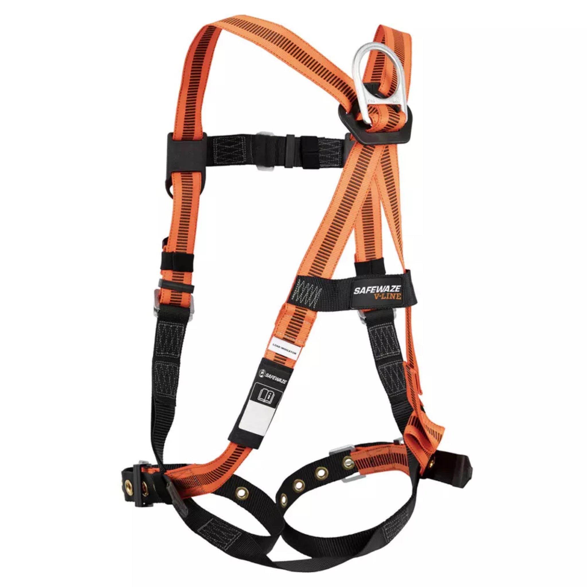 Safewaze FS99185-E V-Line Full Body Harness, Universal, 1D, MB Chest, TB Legs, back view