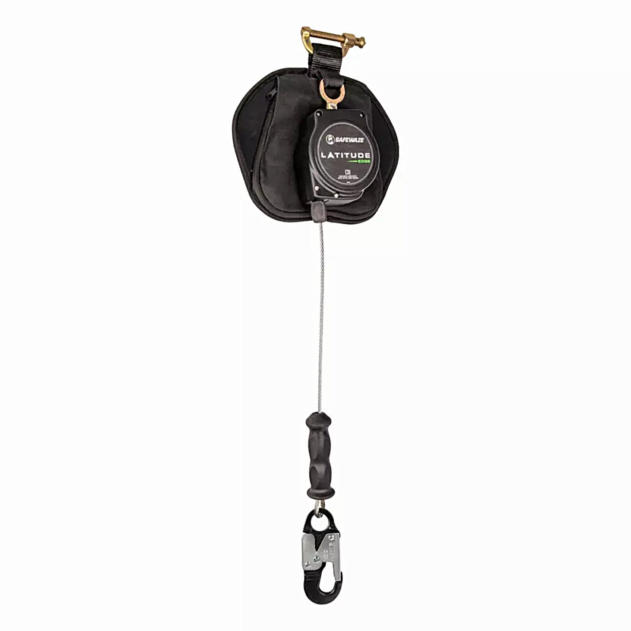 Safewaze SW8008-11LE-ALU Latitude Edge 11' Single Cable SRL-P: Alu Snap Hook, Front View