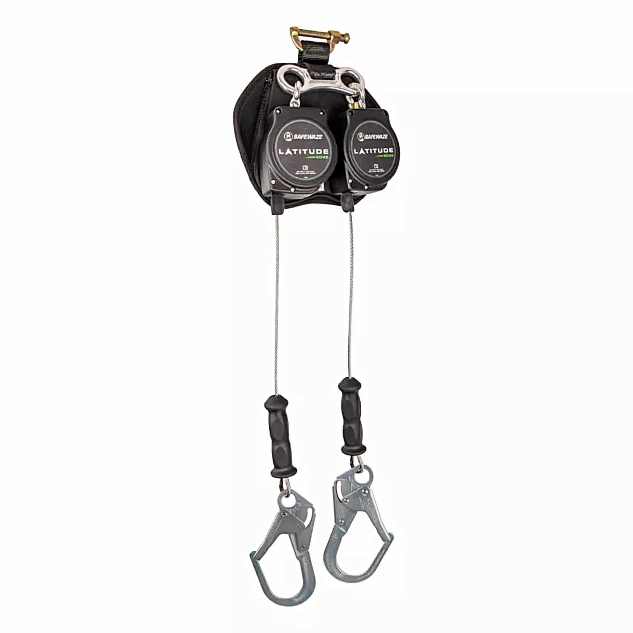 Safewaze SW8008-11LE-RBHDL Latitude Edge 11' Dual Cable SRL-P: Rebar Hooks, Front View