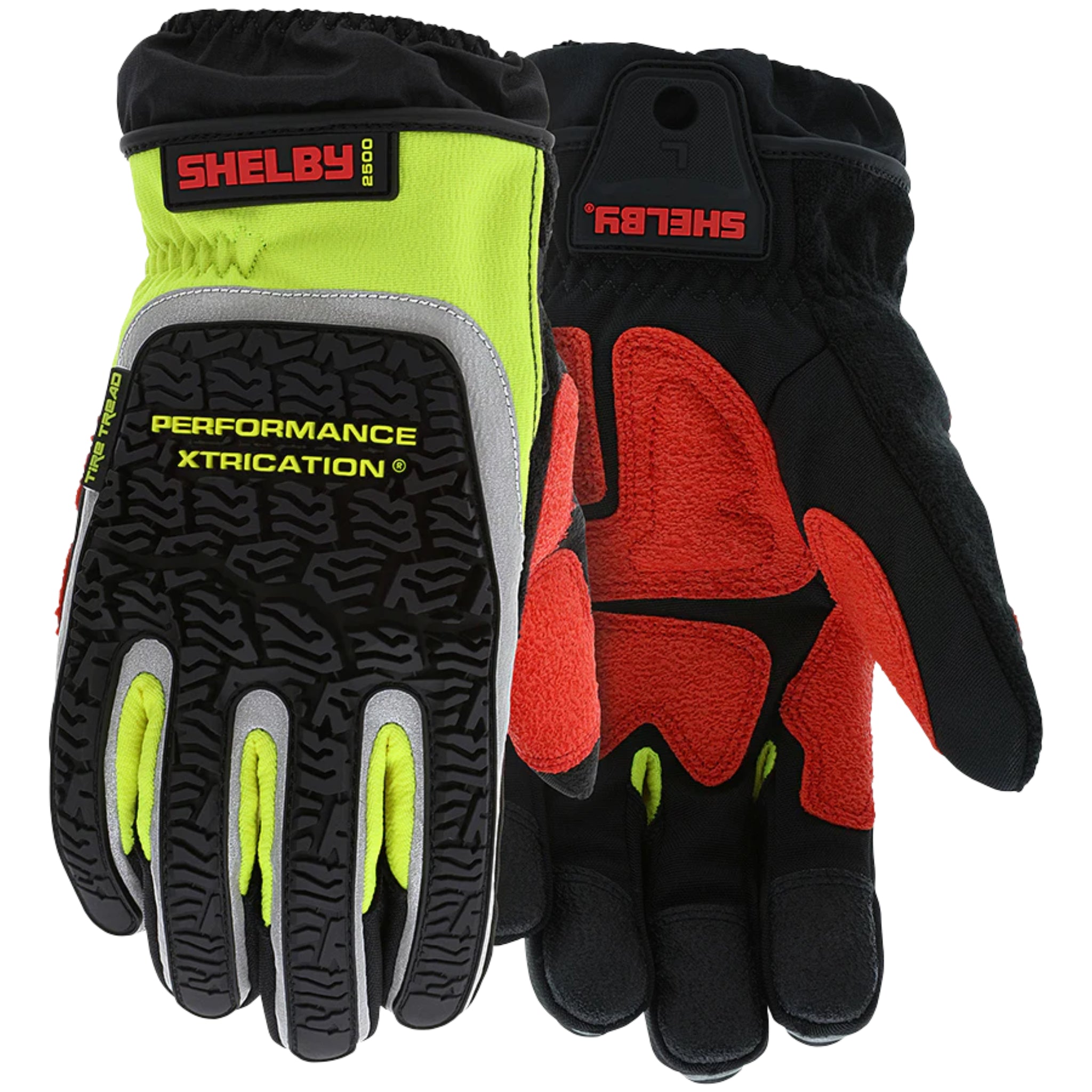 Shelby Xtrication 2500 Rescue Gloves, Chartreuse, 1 Pair, Main Image