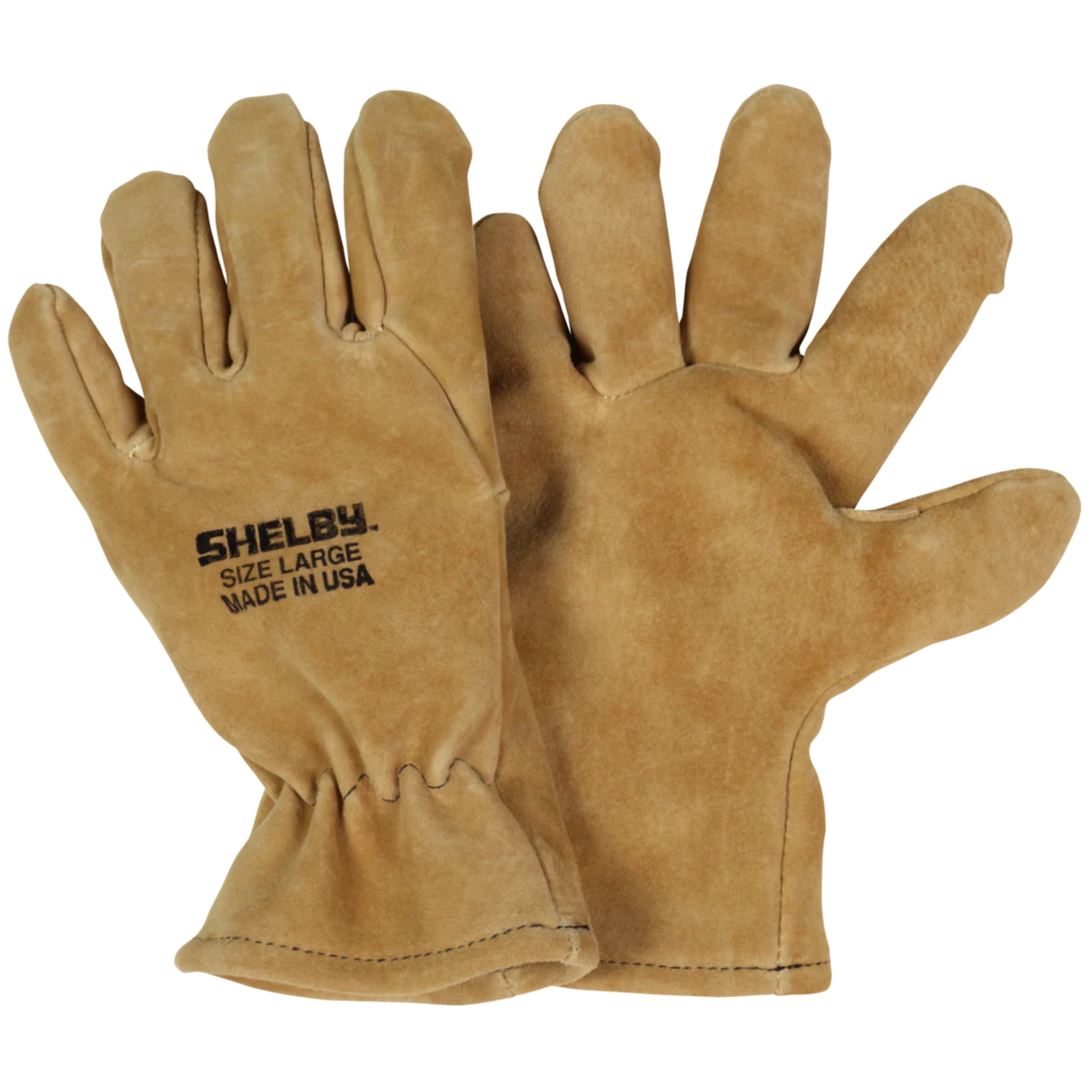 Shelby 4235 Pigskin w/o wristlet, Fed, Cal-Osha Glove, Tan, 1 Pair, Main Image 2