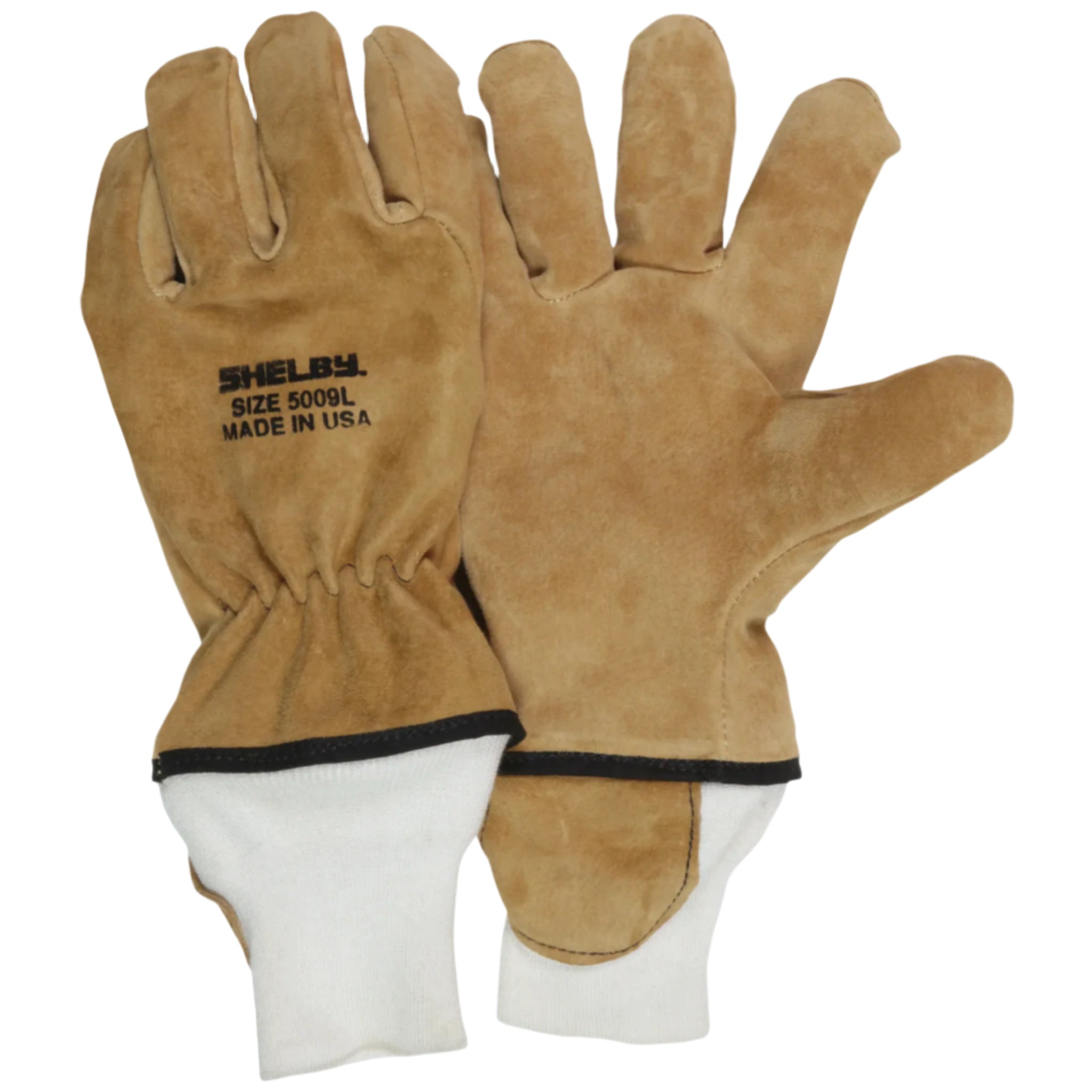 Shelby 5009 Structural Fire Glove, Wristlet Cuff, 1 Pair, Front and Back View