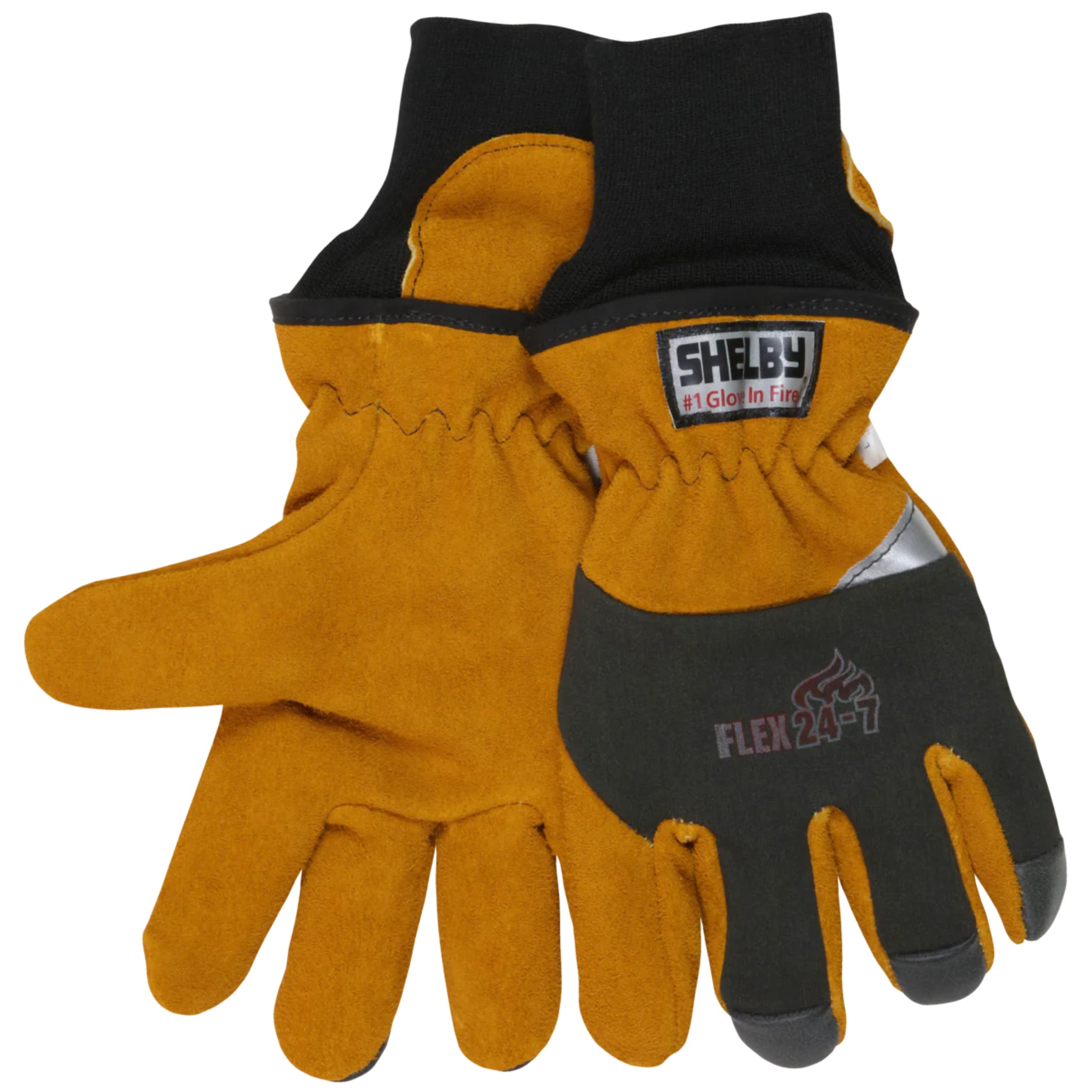 Shelby Flex 24-7 5284 Kevlar, CTFT, NFPA Glove, Black/Gold, 1 Pair, Main Image 2