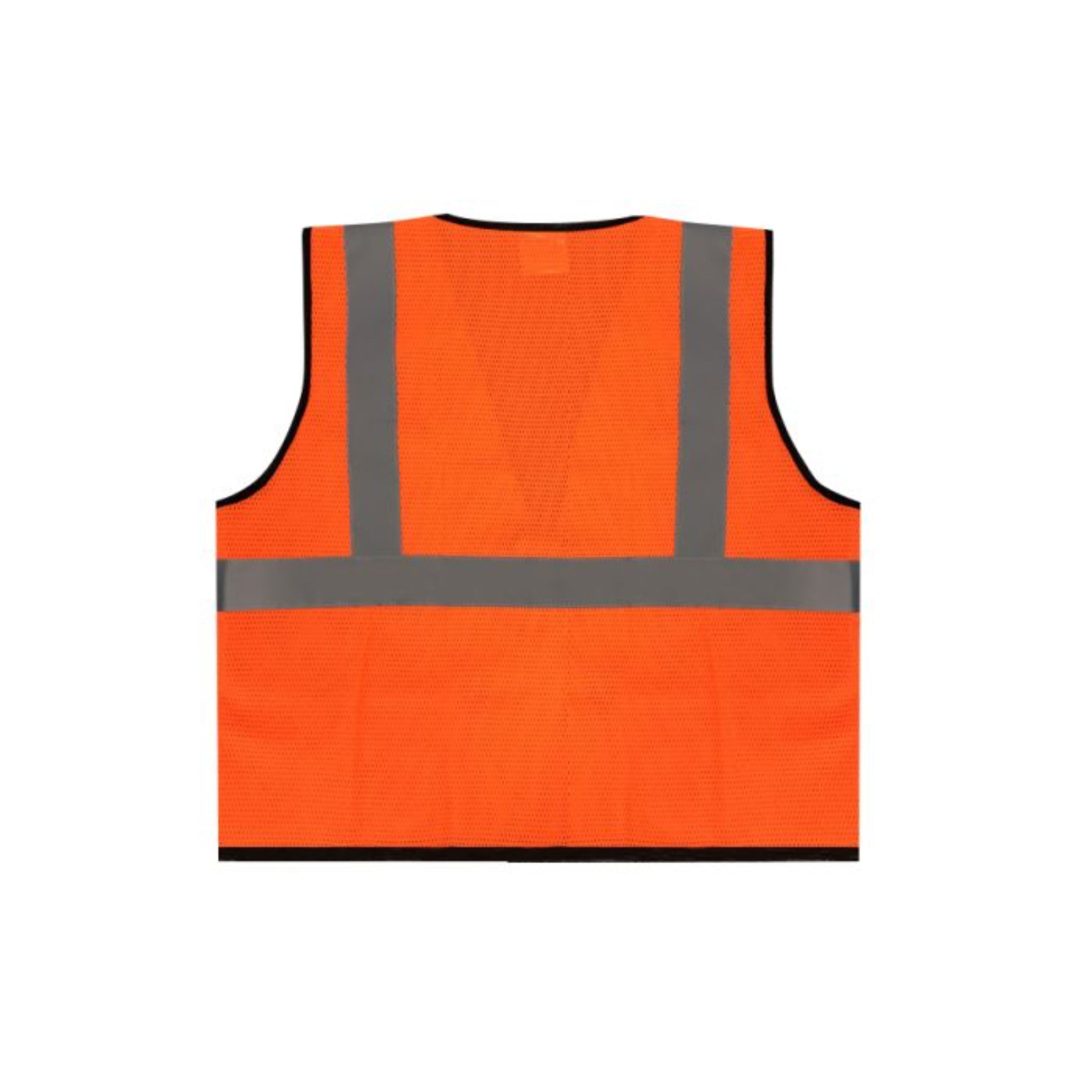 Safety Main 05EAMO Economy Vest, Class 2, All Mesh, Hi-Vis Orange, Back View