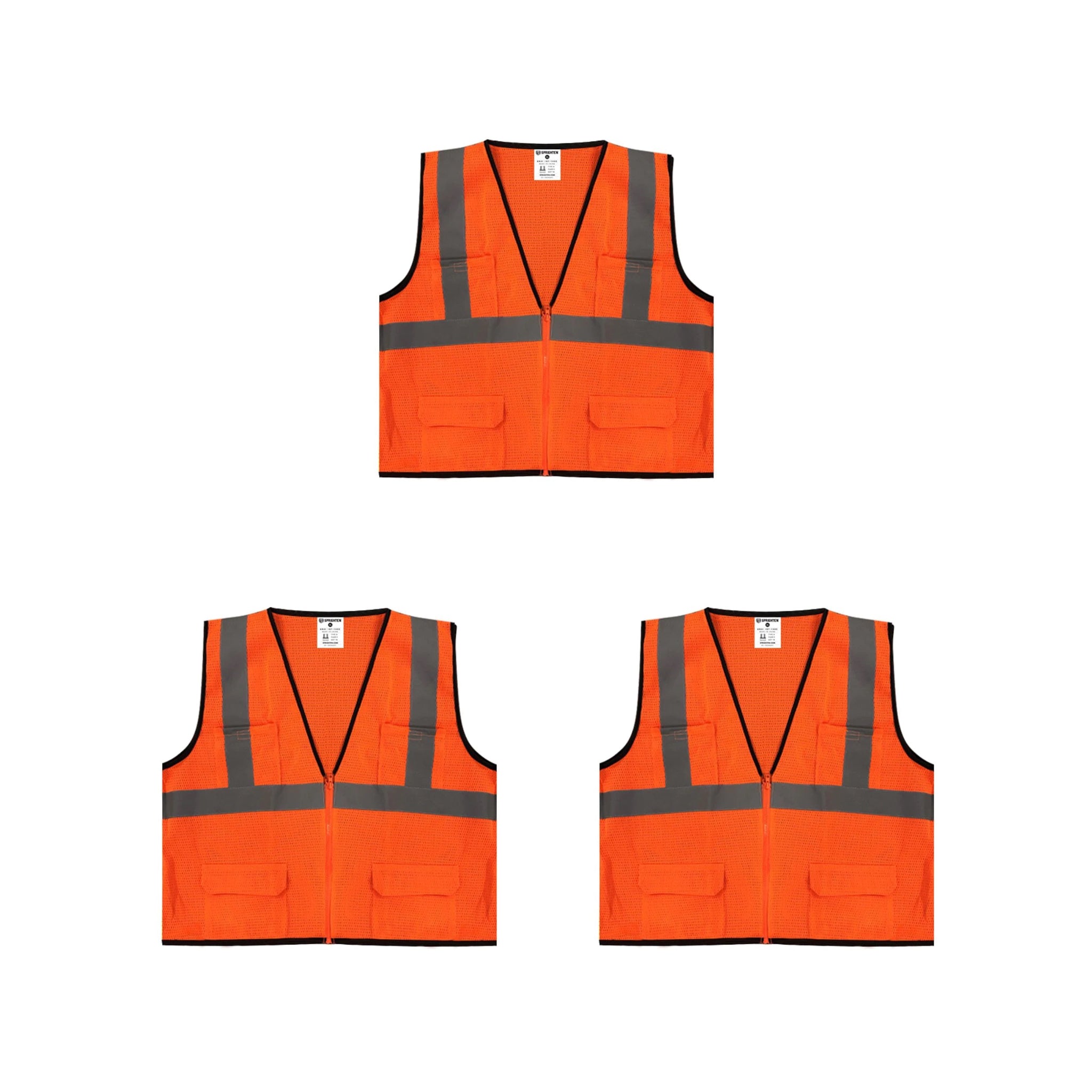 Safety Vest | ANSI High Visibility Yellow & Orange Reflective Vests
