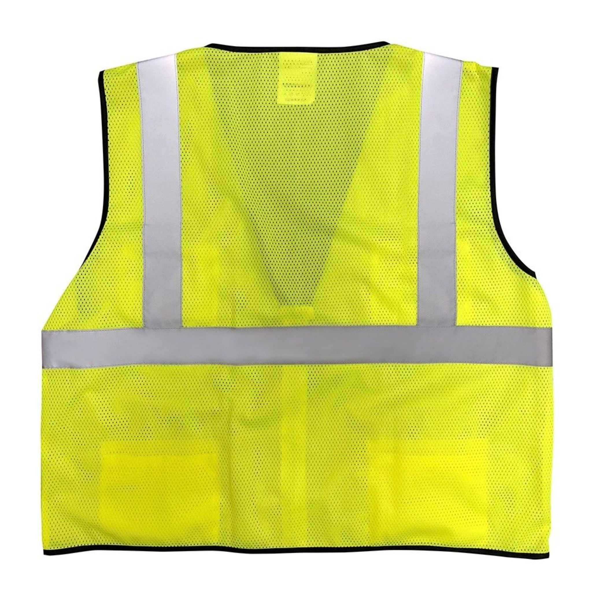 Safety Main 05EAMYZ Economy Vest, Class 2, All Mesh, Hi-Vis Yellow, Back View